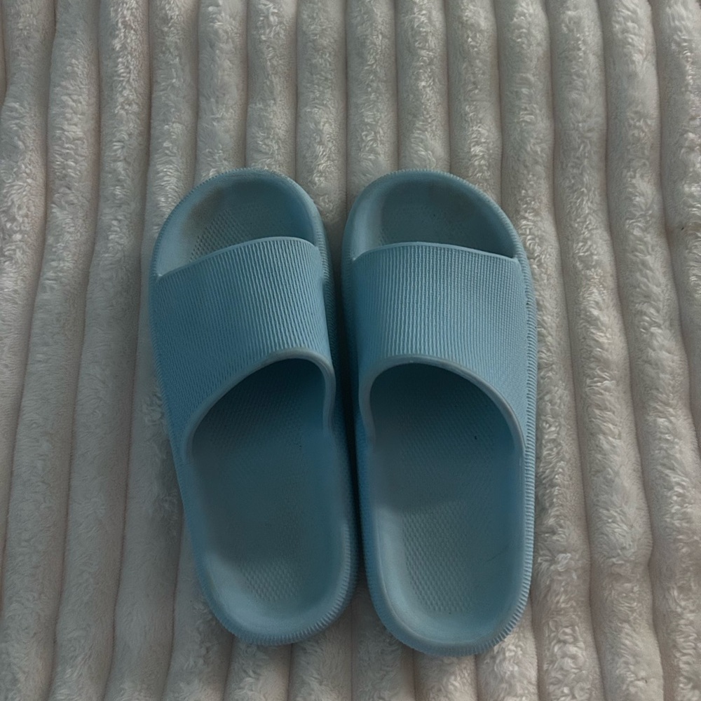 Light Blue Slide Sandals